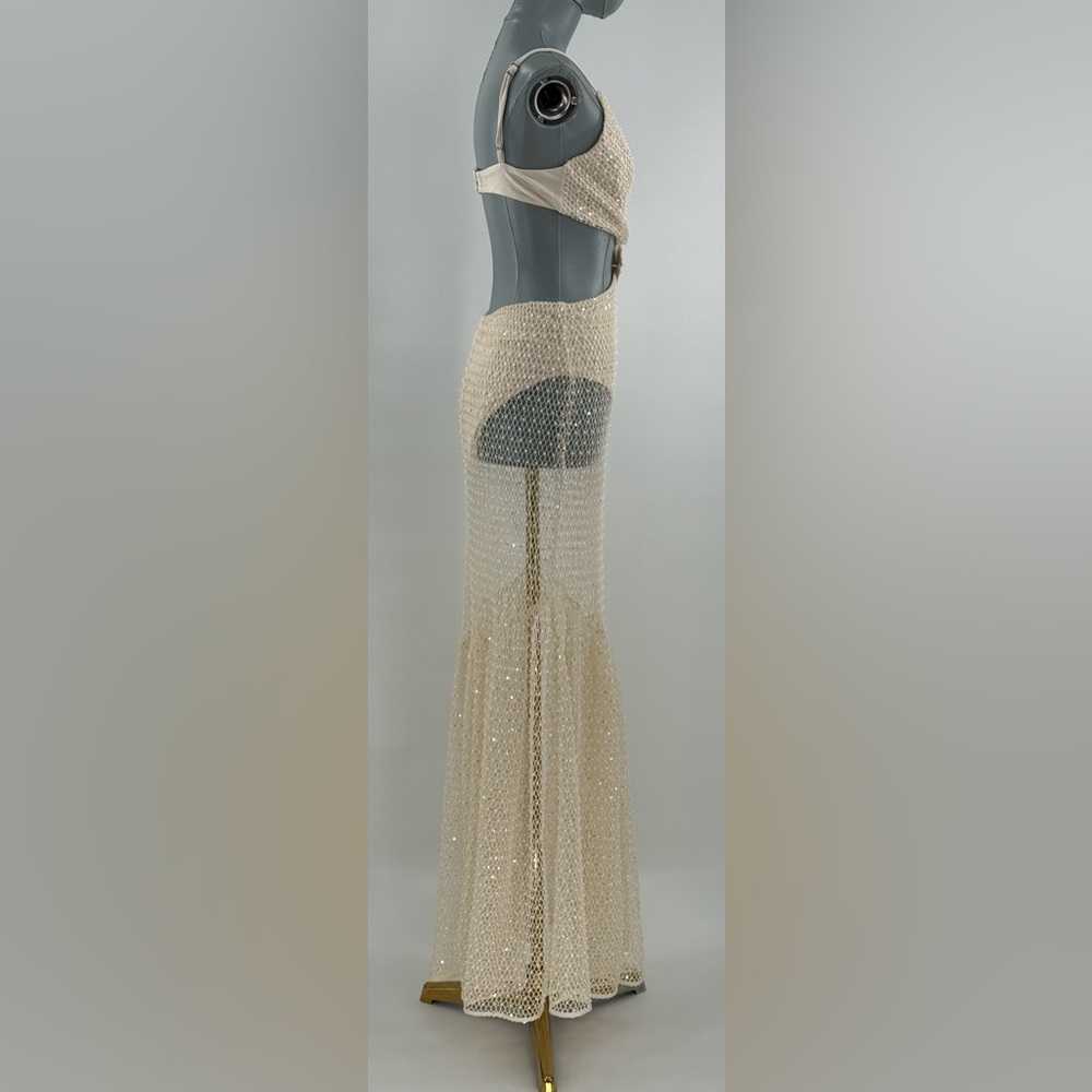 🆕 PATBO 🧿 NWOT Crochet Bloom Cut Out Beach Dress, Off White - Sz US 8 BR 40 - Picture 6 of 17